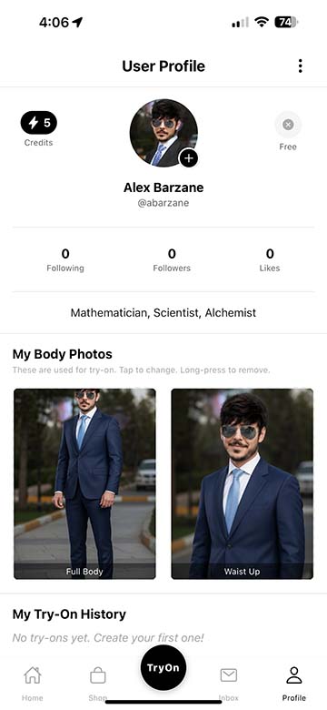 Create a Profile screen